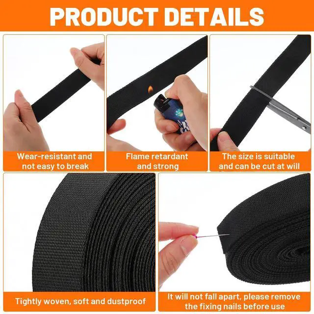 Alt view image 3 of 7 - Heavy-Duty Hydraulic Hose Protector and Welding Sleeves, 2-Pack Nylon Cable Wrap, 33 ft Length, Black Protective Sheath for Torch, Cords, and Tubing