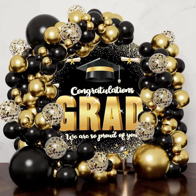 Alt view image 4 of 4 - 6.5FT Graduation Round Arch Backdrop Cover for Circle Arch Stand Wrinkle Resistant Circle Arch Backdrop Cover for Class of 2026 School Grad Party Decorations