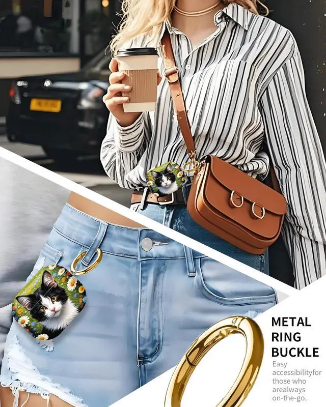Alt view image 4 of 6 - Compatible with AirPod Pro 3 Case 2025,Shockproof Hard Protective Case,Wireless Charging Compatible, Trendy Elegant Design Cover for Women Men(Floral Cat Portrait)