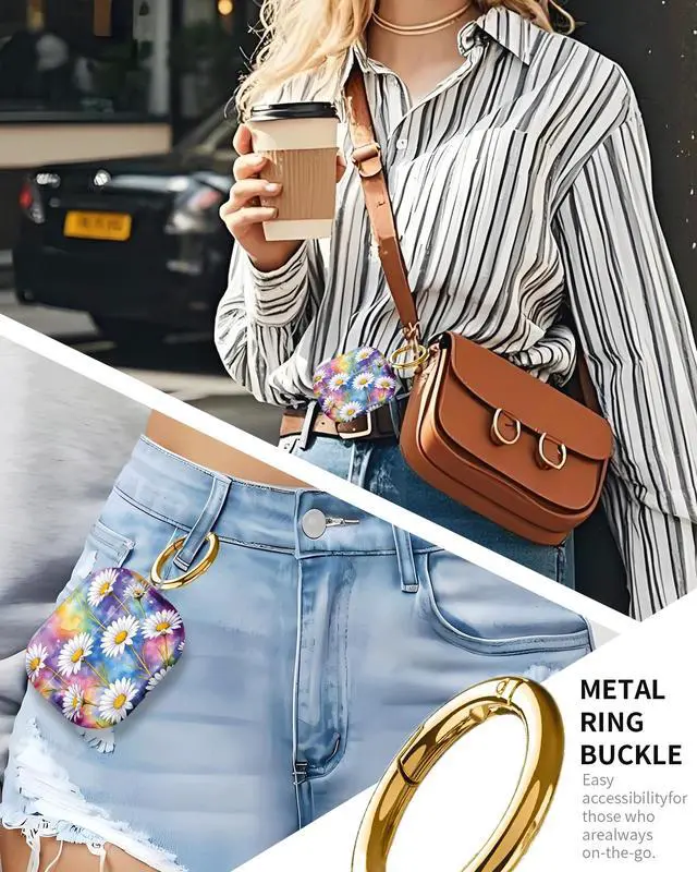 Alt view image 4 of 6 - Compatible with AirPod Pro 3 Case 2025,Shockproof Hard Protective Case,Wireless Charging Compatible, Trendy Elegant Design Cover for Women Men(Colorful Daisy Floral Background Art)
