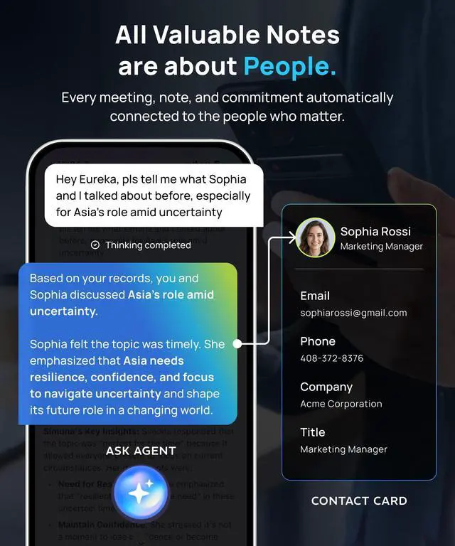 Alt view image 4 of 7 - AI Voice Recorder with Transcription, AI Summary, Speaker ID, Noise Reduction, 64GB Memory, 138 Languages, App Control, for Meetings, Calls, Lectures, Interviews, Lite