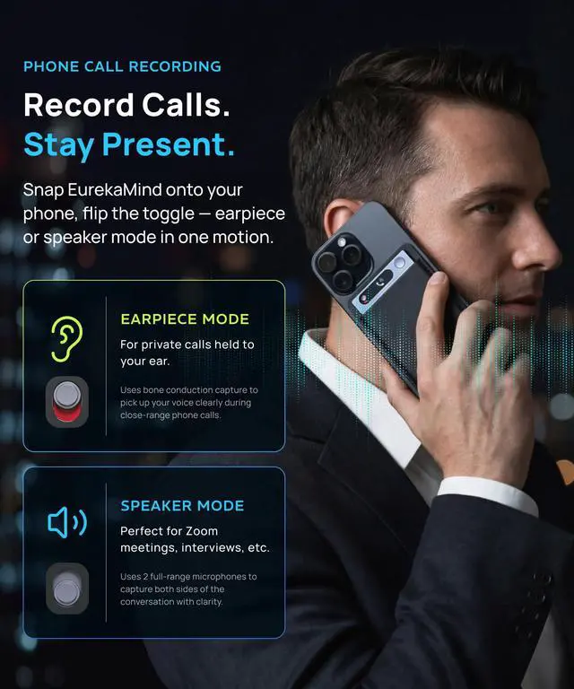 Alt view image 5 of 6 - AI Voice Recorder, Transcribe & Summarize for Meetings,Calls | AI Note Taker,Action Items,Ask Agent,138 Languages,Ultra-Slim,InstantView Display,Contact Insight,Lite