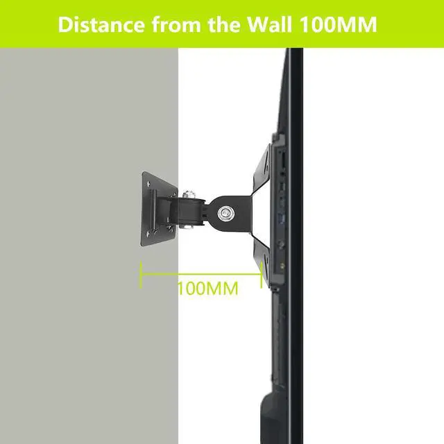 Alt view image 4 of 6 - Wall Mount TV Monitor Bracket with Tilts and Extends for Most 14-27 Inch LED LCD OLED Screens,75 100 VESA Compatible,Max 40lb Capacity (14''-24'')