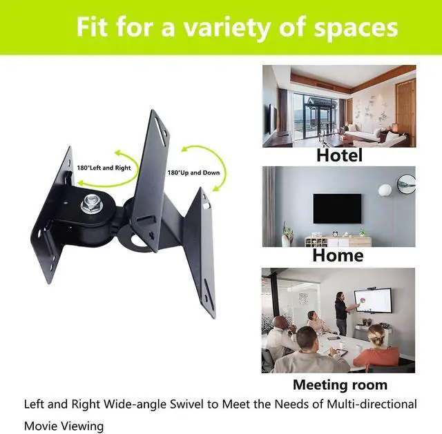 Alt view image 5 of 6 - Wall Mount TV Monitor Bracket with Tilts and Extends for Most 14-27 Inch LED LCD OLED Screens,75 100 VESA Compatible,Max 40lb Capacity (14''-24'')