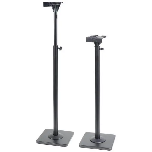 Alt view image 5 of 7 - One Pair Height Adjustable Speaker Stands Mount Floor Stands Surround Sound Satellite Small Bookshelf Speakers Stand MS08B DA8