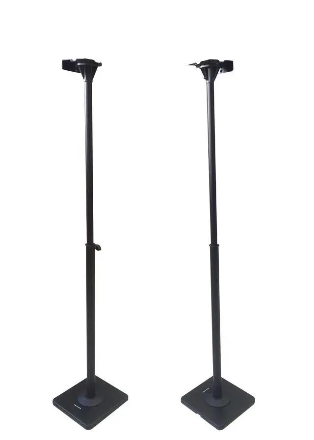 Alt view image 6 of 7 - One Pair Height Adjustable Speaker Stands Mount Floor Stands Surround Sound Satellite Small Bookshelf Speakers Stand MS08B DA8