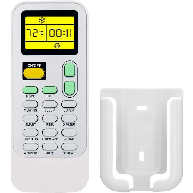 Alt view image 3 of 7 - Replacement Remote Control for Hisense Portable Air Conditioner DG11J1-98, AP-10CR1SEPS, with Backlit, Wall Mounting Bracket
