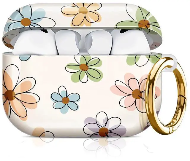 Main image of Compatible with AirPod Pro 3 Case 2025,Shockproof Hard Protective Case,Wireless Charging Compatible, Trendy Elegant Design Cover for Women Men(Colorful Floral with Abstract Blooms)