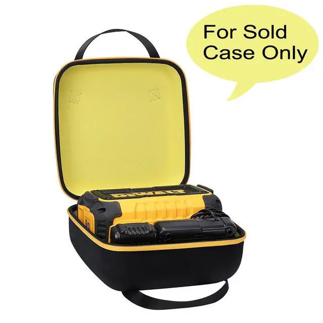 Alt view image 2 of 6 - Hard Case for DEWALT 20V MAX Bluetooth Speaker Jobsite DCR010,Black | Travel Protective Storage Bag with Handle, Shockproof EVA Shell and Soft Lining