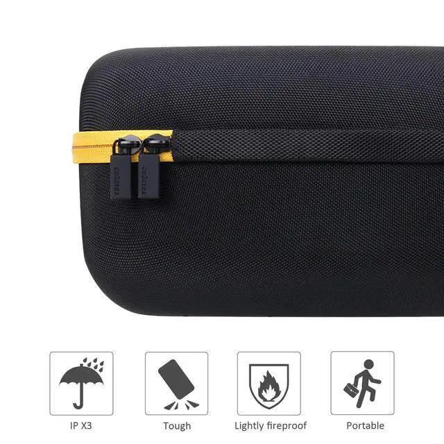 Alt view image 5 of 6 - Hard Case for DEWALT 20V MAX Bluetooth Speaker Jobsite DCR010,Black | Travel Protective Storage Bag with Handle, Shockproof EVA Shell and Soft Lining