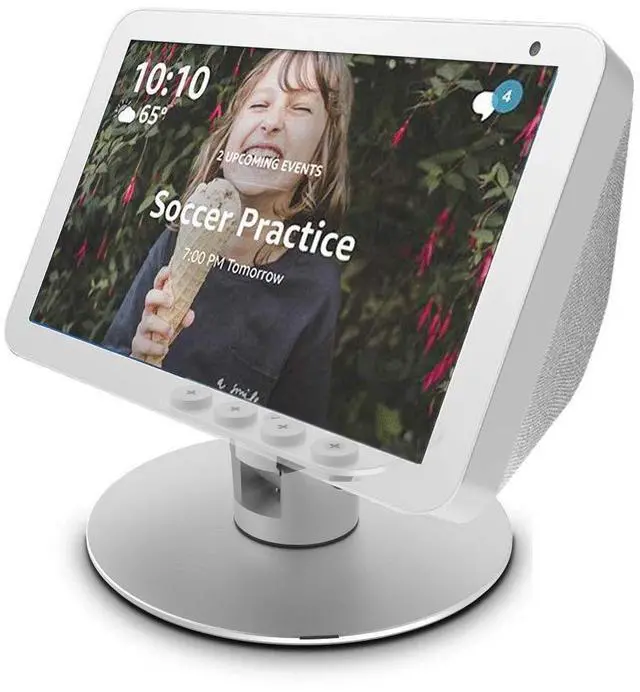 Main image of Adjustable Stand only for Echo Show 8 / Echo Show 8 (2nd Gen), Tilt + Swivel Standaluminum stand with 8 magnets Silver