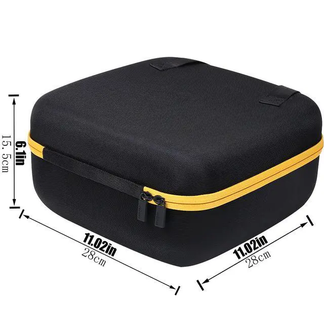 Alt view image 6 of 6 - Hard Case for DEWALT 20V MAX Bluetooth Speaker Jobsite DCR010,Black | Travel Protective Storage Bag with Handle, Shockproof EVA Shell and Soft Lining