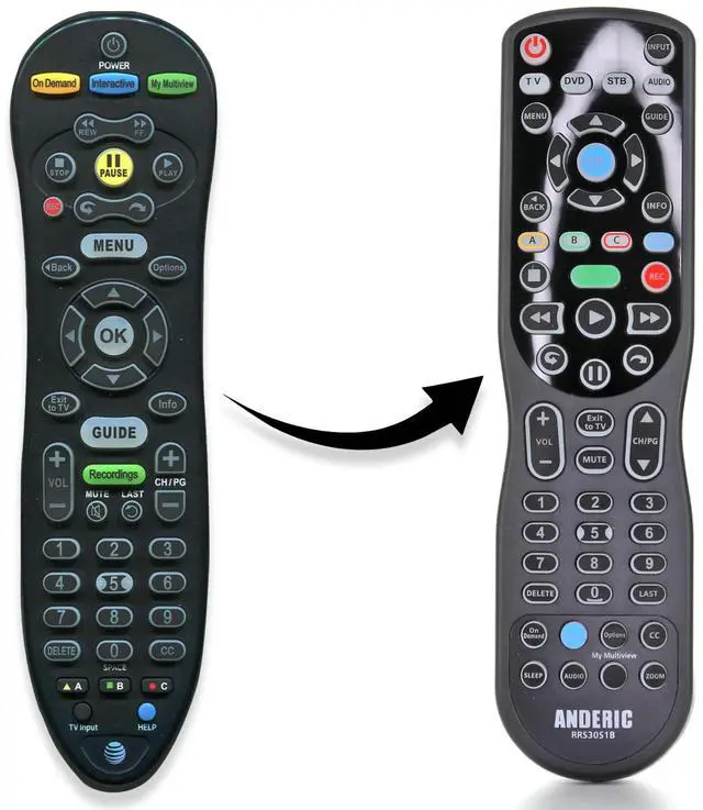 Main image of S30-S1B for AT&T U-Verse Cable Set top Boxes | 4-Device Learning Universal Remote Control - S30-S1A - 5601BC0001R - RRS30S1B