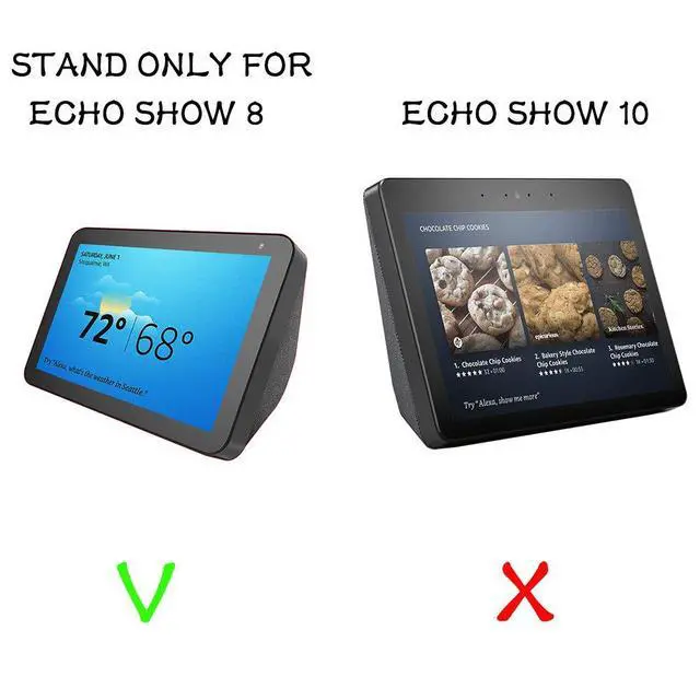 Alt view image 6 of 7 - Adjustable Stand only for Echo Show 8 / Echo Show 8 (2nd Gen), Tilt + Swivel Standaluminum stand with 8 magnets Silver