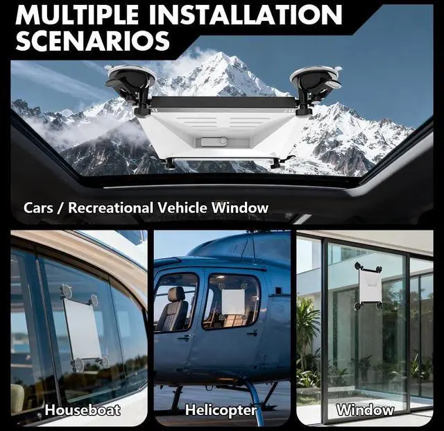 Alt view image 7 of 7 - Starlink Mini Mount Car Suction Cup for Car Windows & Sunroofs, Strong Suction for Stable Satellite Signal on RVs, Boats, Road Trips