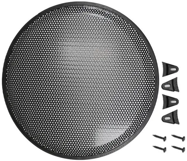 Main image of 15" Speaker Grill Cover, Subwoofer Grill Cover, Metal Frame with Metal Mesh | Speaker SubWoofer Waffle Grill Cover Guard Protector for Car Audio Cabinets, Home Theater with Clips and Screws