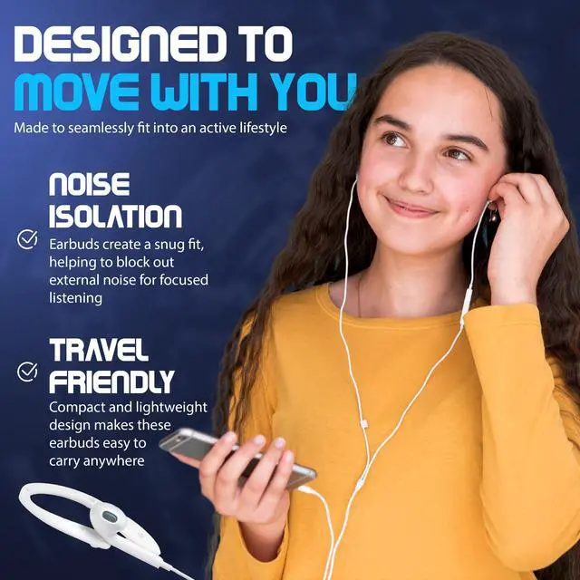 Alt view image 6 of 6 - USB-C Wired Earbuds with Bendable Custom Earloops Comfortable Fit, Sound, Compatible with Latest USB-C Phones