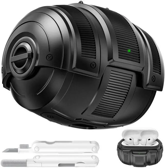Main image of for AirPods Pro 3 Case 2025 (Black) | Unique Space Capsule Appearance, Rotating Opening Method;Helps Relieve Stress, Built-in Magnetic Locking, with Cleaning Kit