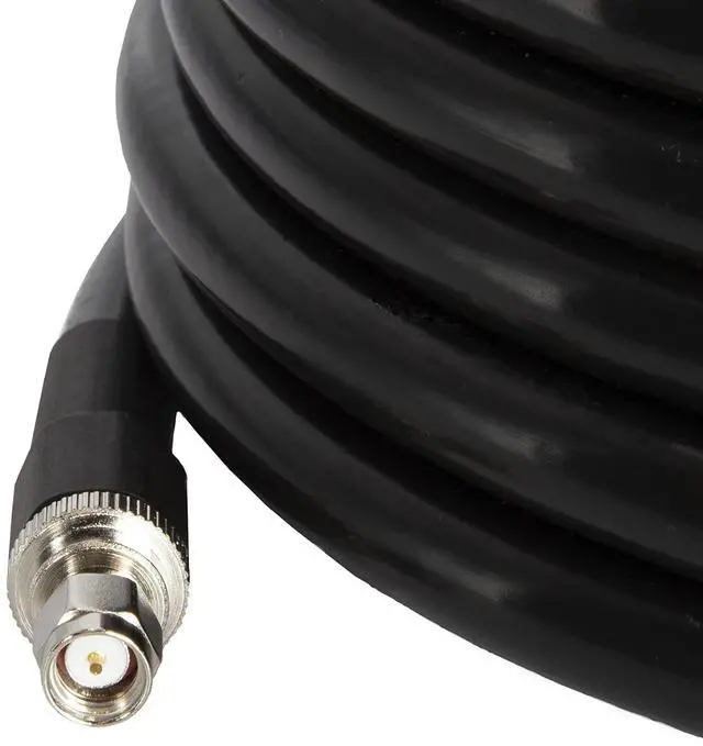 Alt view image 4 of 6 - LMR400 30' (10m) Ultra-Low Loss SMA Extension Cable - 50, Male-to-Female, Black, Suitable for RF Applications, Ham Radios, SDR Systems, Industrial or Commercial RF Equipment, and Antennas