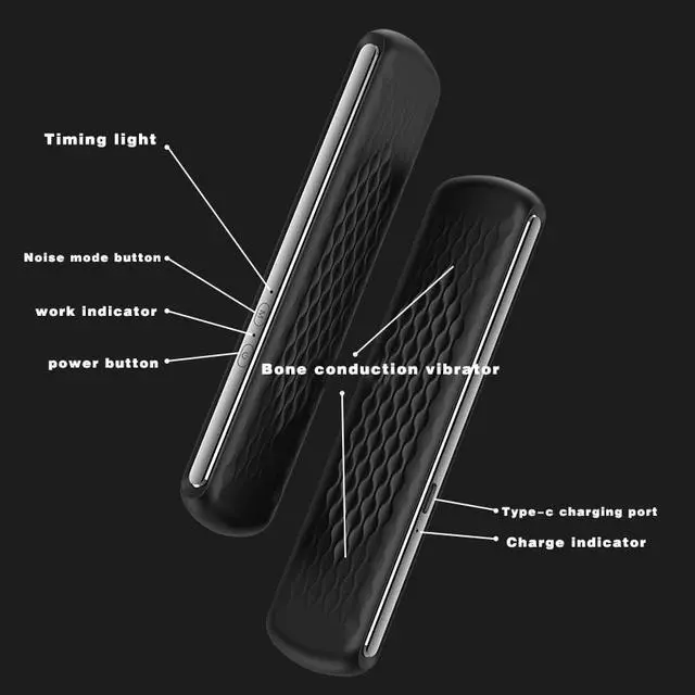 Alt view image 2 of 7 - Bone Conduction Under Pillow Bluetooth Speaker with Built-in White Noise Machine, Wireless Portable Sleep Aid Speaker for Side Sleepers Adults, No Earphones Needed for Deep Sleep