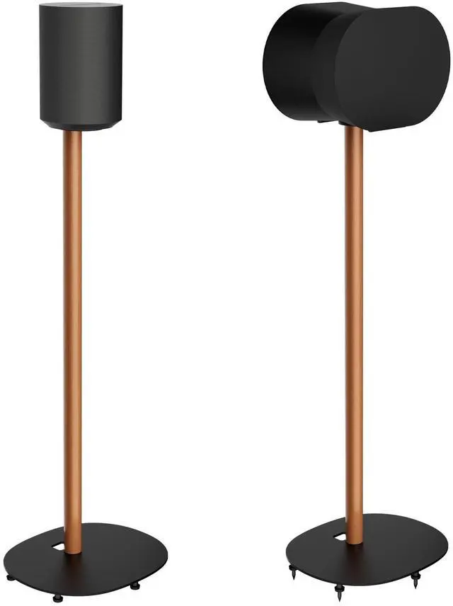 Main image of Speaker Stand Compatible with Sonos era 100,100 SL,300,2 Pack,Black | 30.6" Fixed Height Floor Stand Pair, Wooden Speaker Stand,Black & Walnut