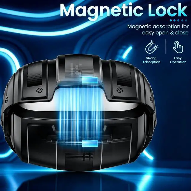 Alt view image 6 of 6 - for AirPods Pro 3 Case 2025 (Black) | Unique Space Capsule Appearance, Rotating Opening Method;Helps Relieve Stress, Built-in Magnetic Locking, with Cleaning Kit
