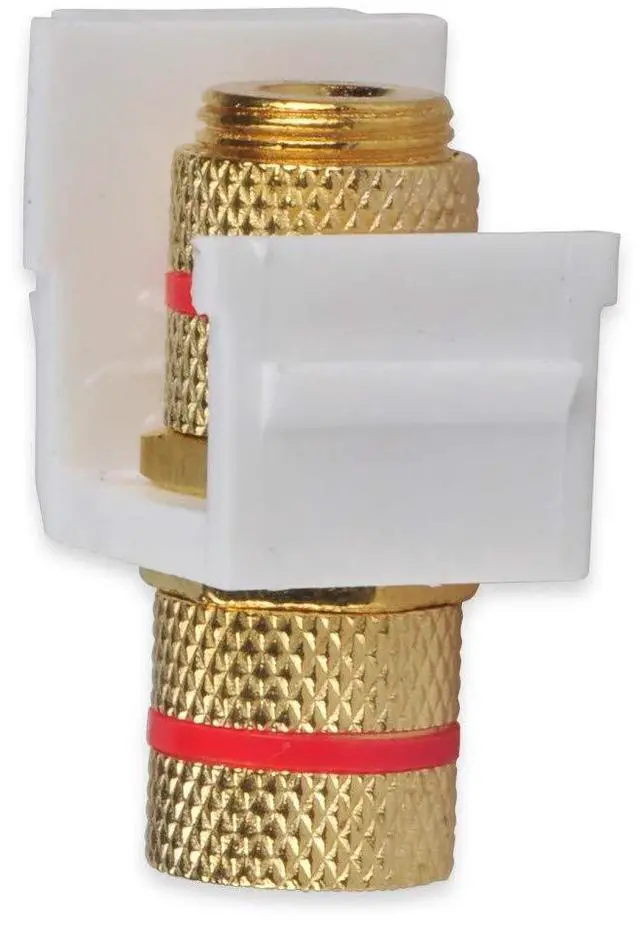 Alt view image 2 of 4 - Speaker Post Snap-in Banana Keystone Jack - White, 10pcs