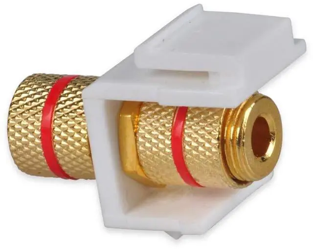 Alt view image 4 of 4 - Speaker Post Snap-in Banana Keystone Jack - White, 10pcs