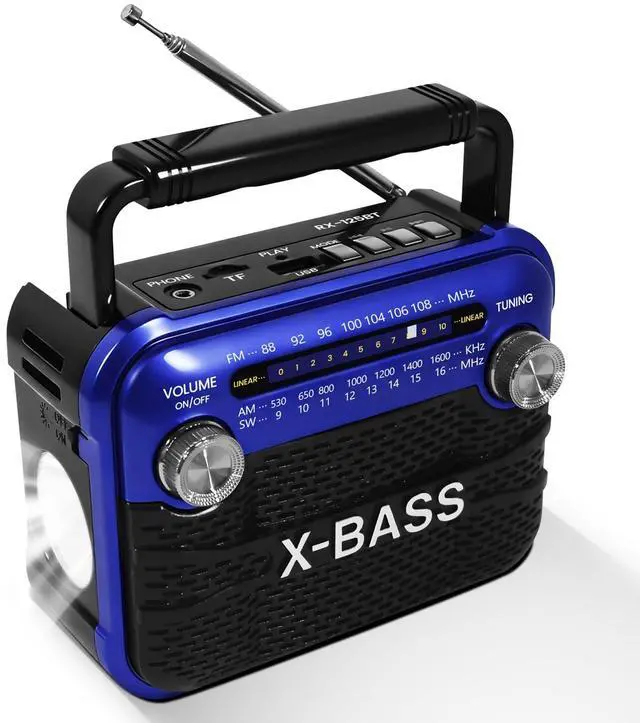 Main image of Portable AM FM SW Radio with Bluetooth 5.0, Emergency Flashlight, USB Rechargeable Digital Tuner, Battery Operated Shortwave Radio for Camping Outdoor Home