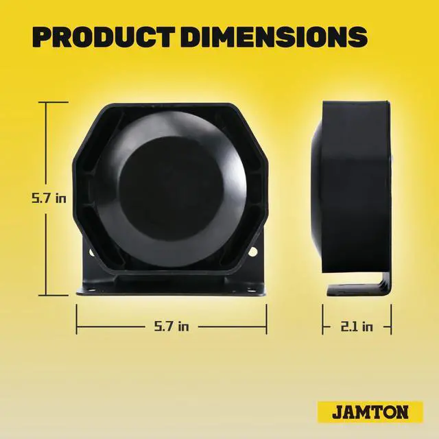 Alt view image 5 of 5 - JAMTOM Compact High-Performance PA Siren Horn, 200W/8 ohms Ultra Slim Sirens Speaker for Emergency Vehicles, Construction Vehicles, Engineer Vehicles (Capable with Any 100-200 Watt Siren System)
