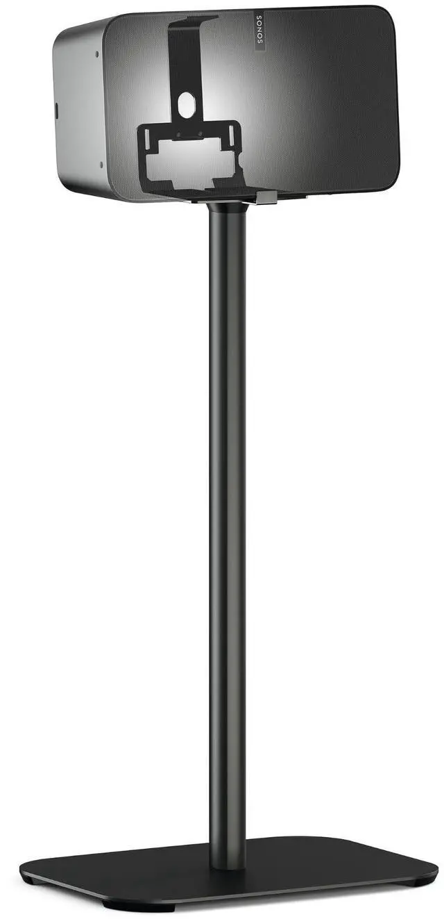 Main image of Sound 3305 Universal Speaker Floor Stand | Max. 15 lbs (6.5 kg) | Height: 29.5 inch | Also fits Sonos Five & Play:5 | Universal Compatibility | Black | 1 Floor Stand