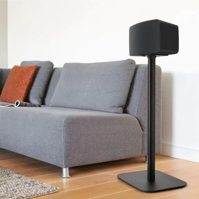 Alt view image 2 of 6 - Sound 3305 Universal Speaker Floor Stand | Max. 15 lbs (6.5 kg) | Height: 29.5 inch | Also fits Sonos Five & Play:5 | Universal Compatibility | Black | 1 Floor Stand
