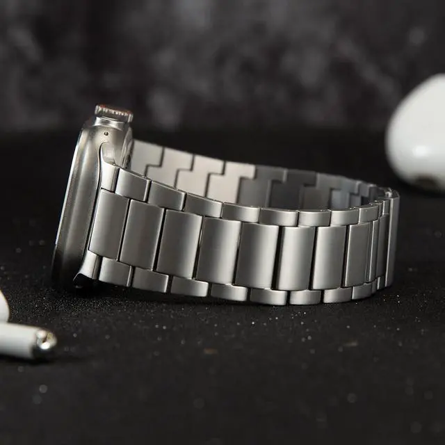 Alt view image 2 of 6 - Titanium Watch Band,Titanium Watch Strap with DLC Scratch Resistant,Fits Series 10 iWatch Wristband for 45 46 49mm of ULTRA 3 & Ultra 2/1,With Premium secure Titanium Watch clasp