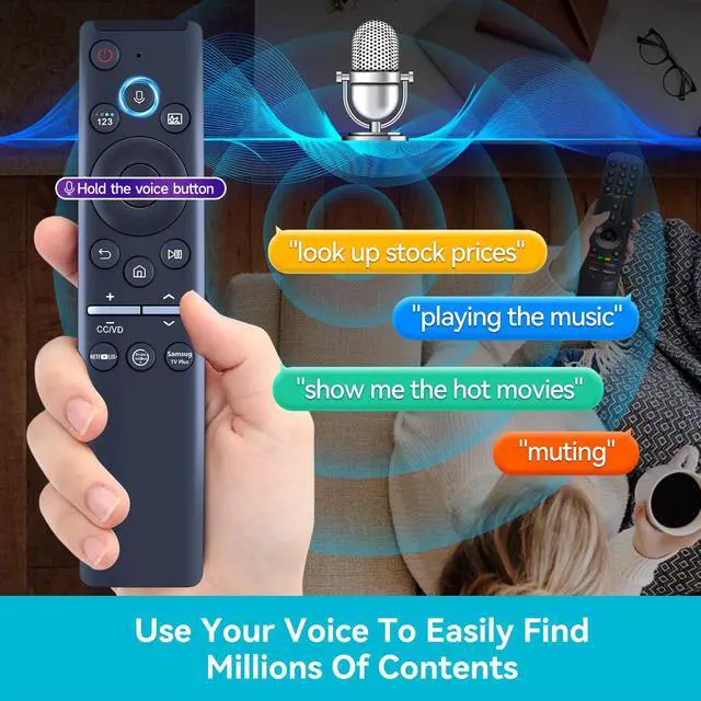 Alt view image 6 of 7 - BN59-01329A Replacement Voice Remote Control for Samsung LED UHD Smart TV | BN59-01329A BN59-01330A BN59-01330X BN59-01330R UN55TU8000F UN55TU8200F UN55TU850DF UN65TU8000F UN65TU8200F UN65TU850DF