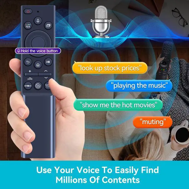 Alt view image 6 of 7 - BN59-01357A Replacement Voice Remote Control fit for Samsung Smart TVs | Compatible with Samsung QLED Series Smart TV Also BN59-01357F BN59-01357P TM2180E Full Function Replacement
