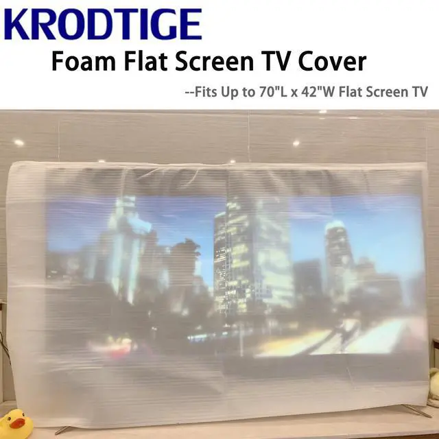 Alt view image 4 of 7 - 2 Pack Large Foam Flat Screen TV Cover(Fits TV Screens up to 70"-75") 70" L x 42" W Cushion Foam Wrap Pouches