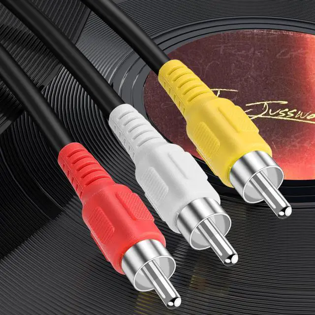 Alt view image 6 of 6 - 3RCA Cable 10Pack 6ft Audio Video Composite 3-Male to 3-Male DVD Cable for TV, VCR, DVD