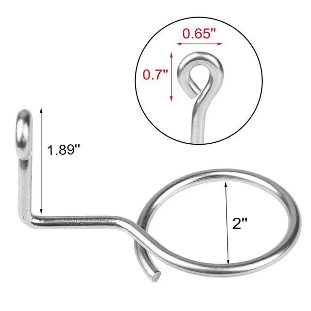 Alt view image 2 of 7 - 50 Pieces 2" Diameter Screw Mount Bridle Rings, Heavy Duty Cable and Wire Support, Metal Cable Ring Hangers for Low Voltage Cable Wire Management