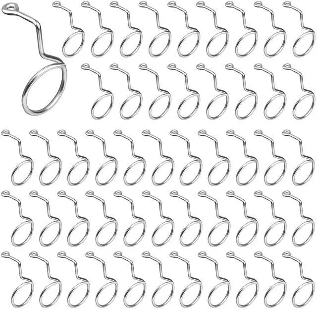 Main image of 50 Pieces 2" Diameter Screw Mount Bridle Rings, Heavy Duty Cable and Wire Support, Metal Cable Ring Hangers for Low Voltage Cable Wire Management