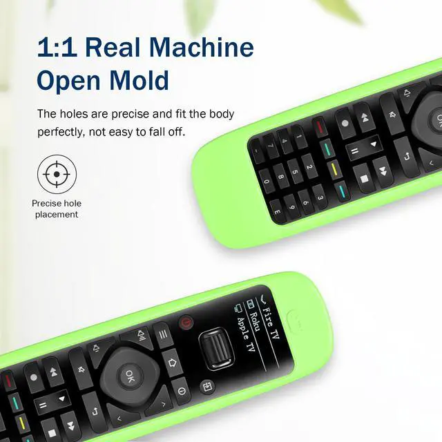 Alt view image 2 of 6 - Case for SofaBaton U2 Universal Remote Silicone Cover Protector Green Skin Glow in Dark