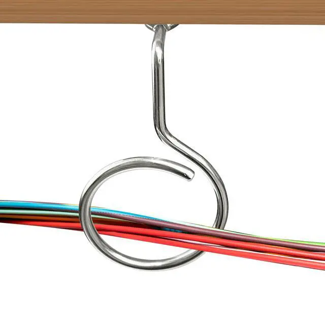 Alt view image 6 of 7 - 50 Pieces 2" Diameter Screw Mount Bridle Rings, Heavy Duty Cable and Wire Support, Metal Cable Ring Hangers for Low Voltage Cable Wire Management