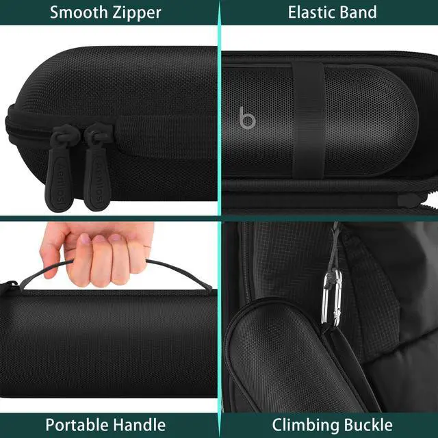 Alt view image 2 of 7 - Hard Case for Beats Pill - Speaker Matte Black | EVA case construction, Water-resistant design, Dust-resistant design, Case only