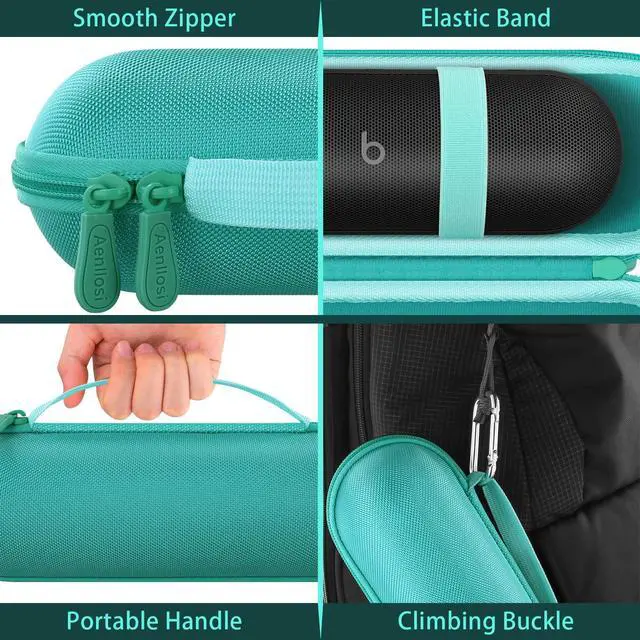 Alt view image 2 of 7 - Hard Case for Beats Pill - Speaker Mint Green | EVA case construction, Water-resistant design, Dust-resistant design, Case only
