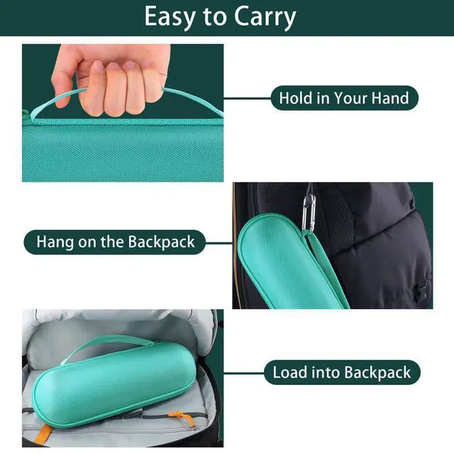 Alt view image 6 of 7 - Hard Case for Beats Pill - Speaker Mint Green | EVA case construction, Water-resistant design, Dust-resistant design, Case only