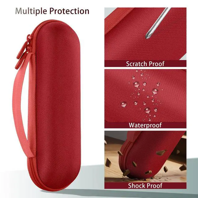 Alt view image 3 of 7 - Hard Case for Beats Pill - Speaker Statement Red | EVA case construction, Water-resistant design, Dust-resistant design, Case only