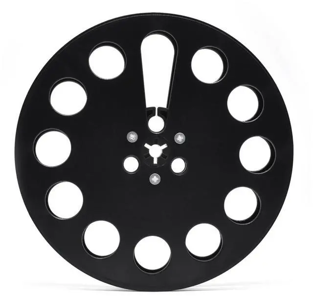 Main image of 7 Inch Empty Takeup Reel, 1/4 Inch Reel-to-Reel Tape Reel, Black | Durable lightweight construction for tape winding and storage, compatible with most open reel recording systems