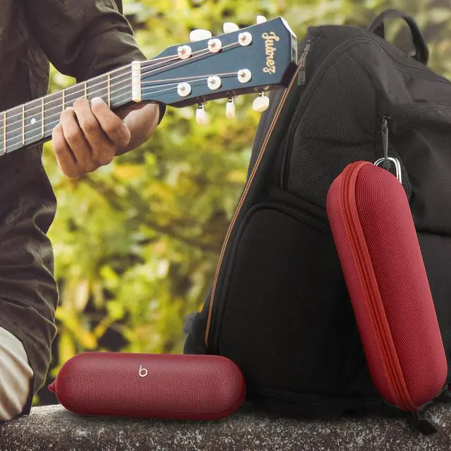 Alt view image 4 of 7 - Hard Case for Beats Pill - Speaker Statement Red | EVA case construction, Water-resistant design, Dust-resistant design, Case only