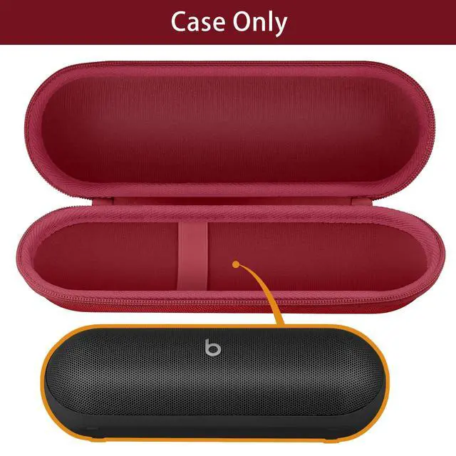 Alt view image 7 of 7 - Hard Case for Beats Pill - Speaker Statement Red | EVA case construction, Water-resistant design, Dust-resistant design, Case only