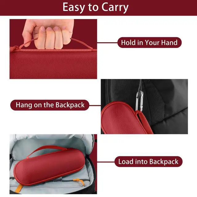Alt view image 6 of 7 - Hard Case for Beats Pill - Speaker Statement Red | EVA case construction, Water-resistant design, Dust-resistant design, Case only