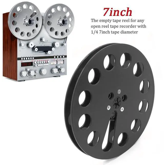 Alt view image 6 of 7 - 7 Inch Empty Takeup Reel, 1/4 Inch Reel-to-Reel Tape Reel, Black | Durable lightweight construction for tape winding and storage, compatible with most open reel recording systems